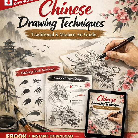 Chinese Drawing Techniques – Traditional & Modern Art Guide (Instant PDF Download)