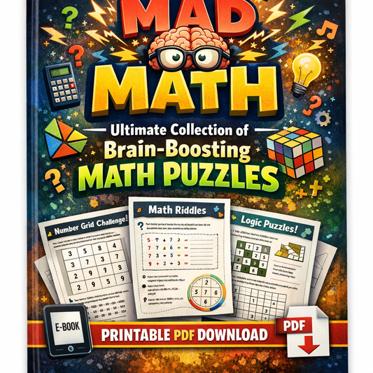 Mad Math – Ultimate Collection of Brain-Boosting Math Puzzles (Printable PDF Download)