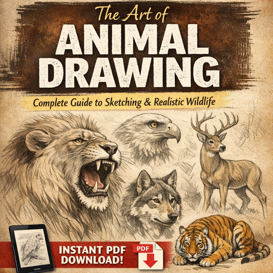 The Art of Animal Drawing – Complete Guide to Sketching & Realistic Wildlife (Instant PDF Download)