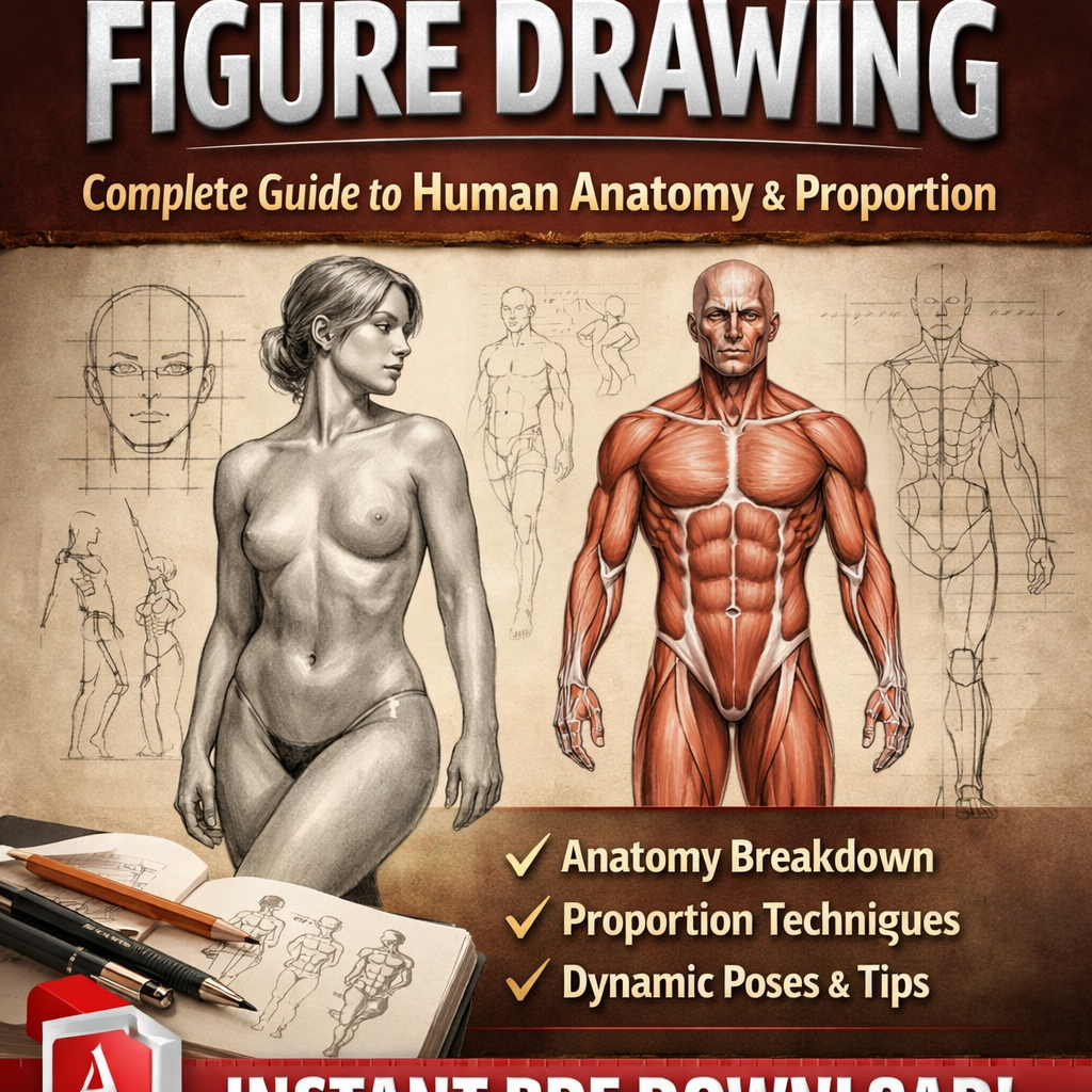 Mastering Figure Drawing – Complete Guide to Human Anatomy & Proportion (Instant PDF Download)